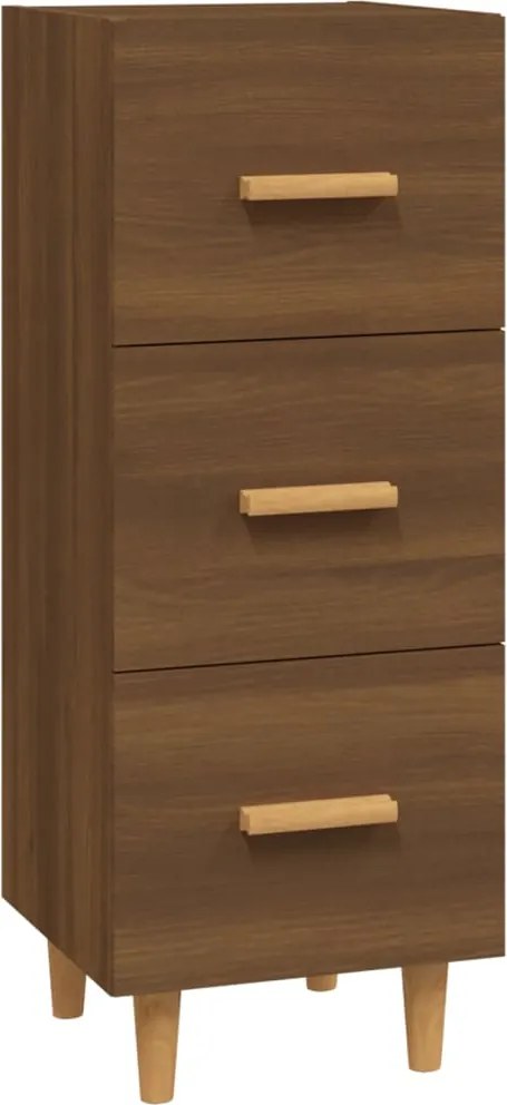vidaXL barna tölgy színű szerelt fa tálalószekrény 34,5 x 34 x 90 cm