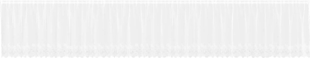 vidaXL Csipkés Függöny függönyökkel Fehér 80 x 900 cm Poliészter