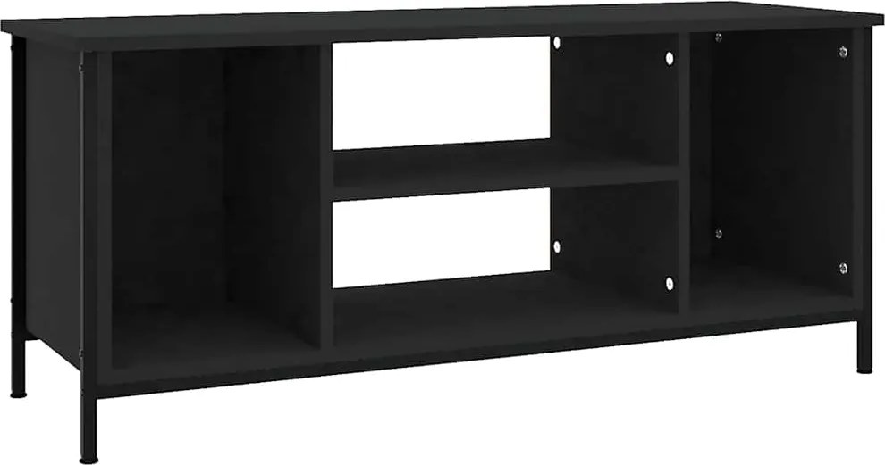 vidaXL fekete szerelt fa TV-szekrény 102x35x45 cm