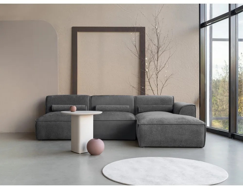 Szürke sarokkanapé (jobb oldali) Flex Felix – Miuform