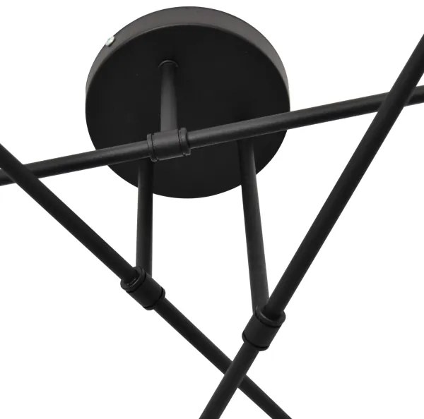 LED Felületre szerelhető csillár CAMBRIDGE 6xE27/8W/230V fekete