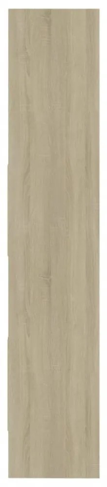 sonoma tölgy színű szerelt fa könyvszekrény 40 x 35 x 180 cm