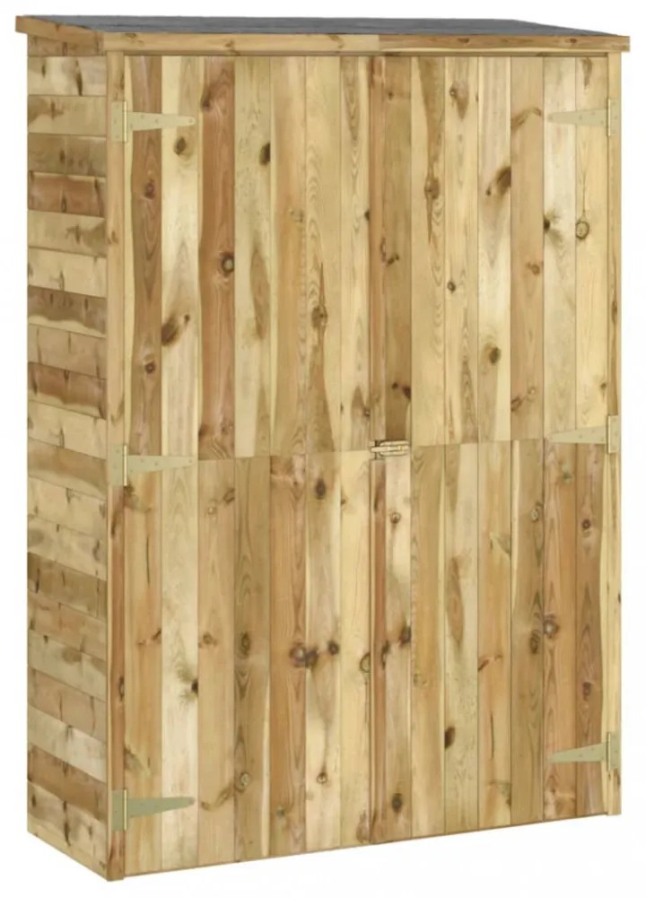 kerti tömör impregnált fenyőfa szerszámoskamra 123x45x171 cm