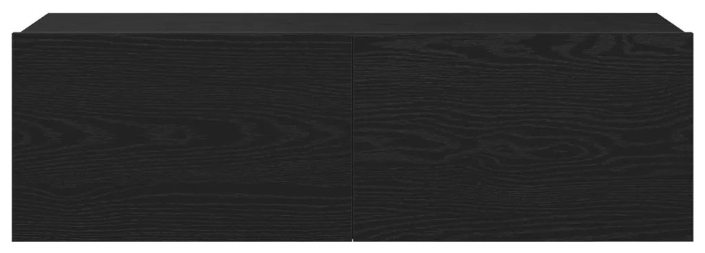 TV szekrénykék 2 db Fekete tölgy 100x30x30 cm Műanyag