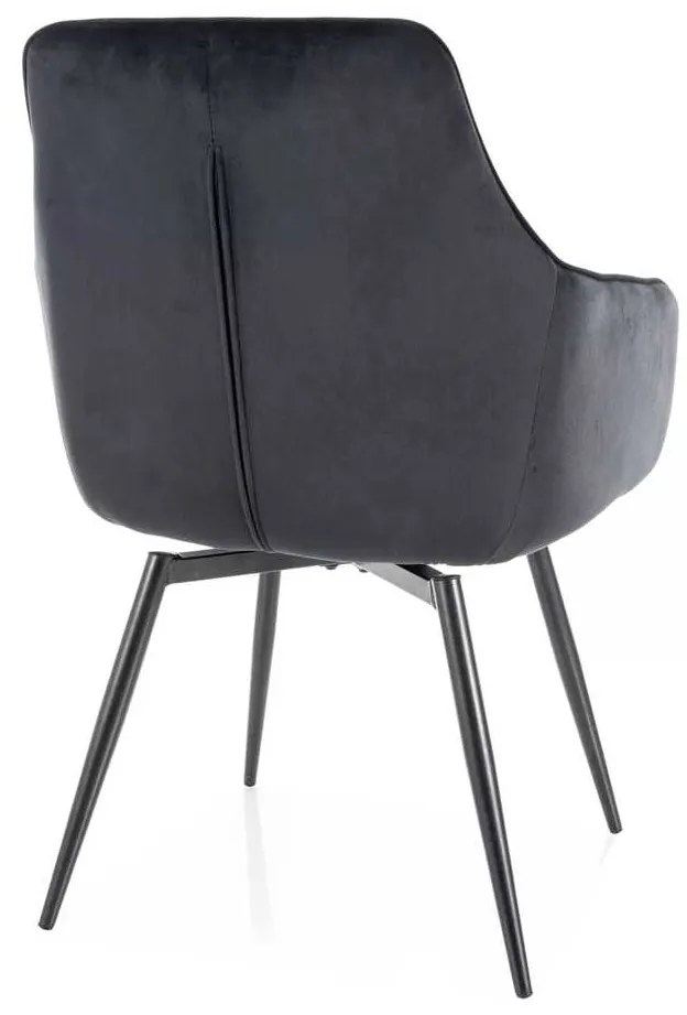Montale Velvet étkezőszék, fekete
