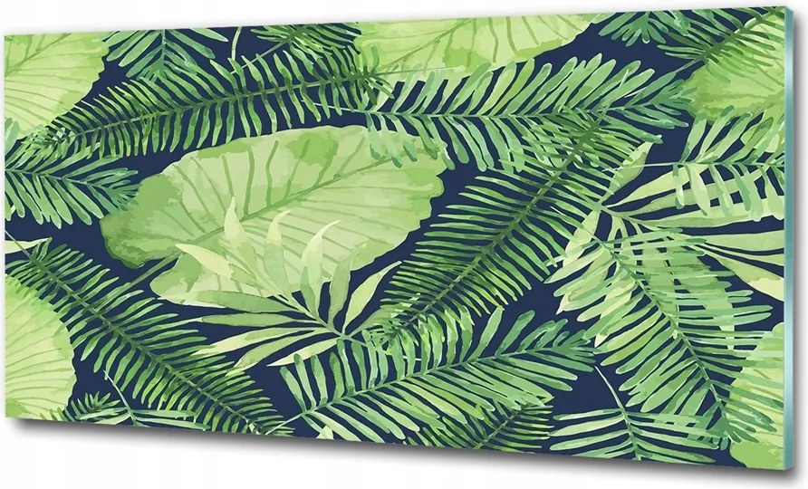 Fotó üvegkép Trópusi levelek 100x70
