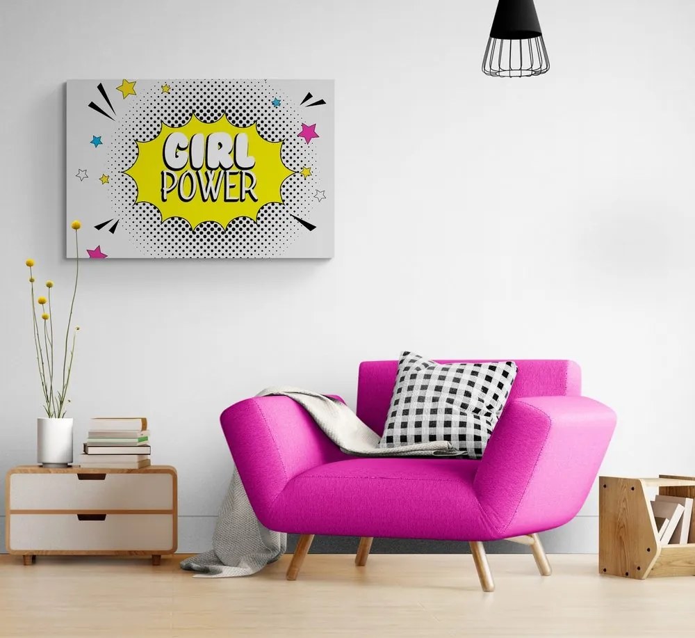 Kép pop art felirattal - GIRL POWER