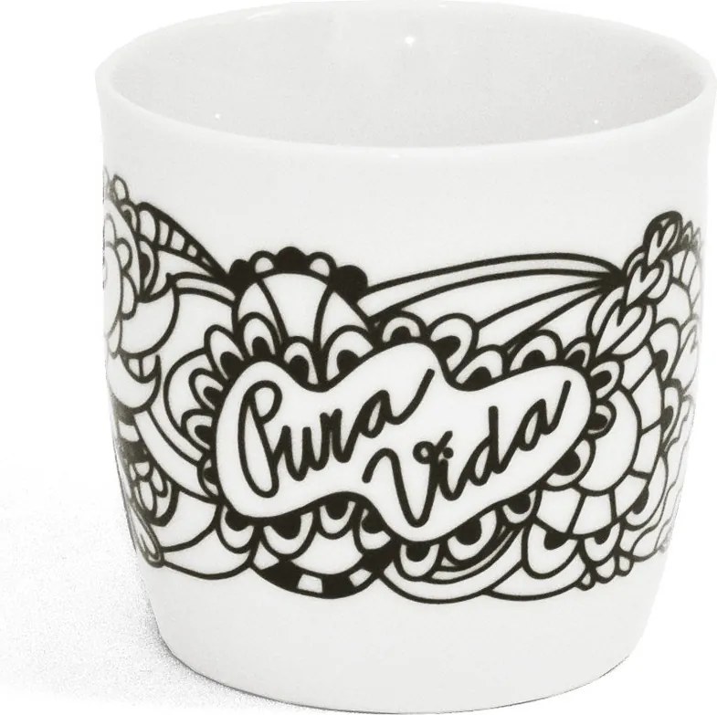 Fehér-fekete bögre 260 ml Pura Vida – Bonami