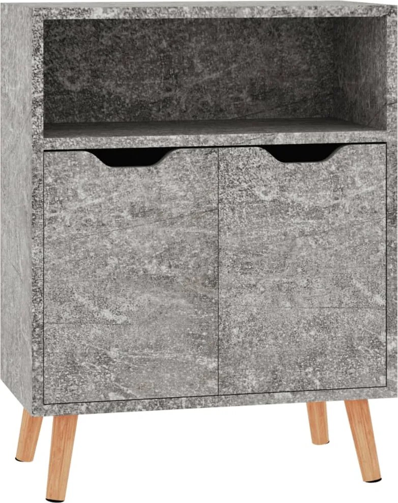 vidaXL betonszürke szerelt fa tálalószekrény 60 x 30 x 72 cm