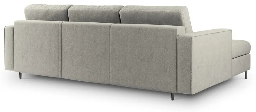 Santo világosszürke kinyitható sarokkanapé, bal oldali - Milo Casa