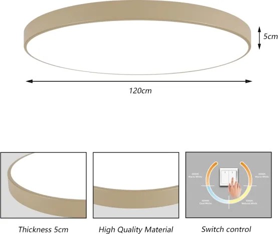 Brilagi-LED mennyezeti lámpatest POOL LED/180W/230V 3000/4000/6000K Ø 120 cm bézs