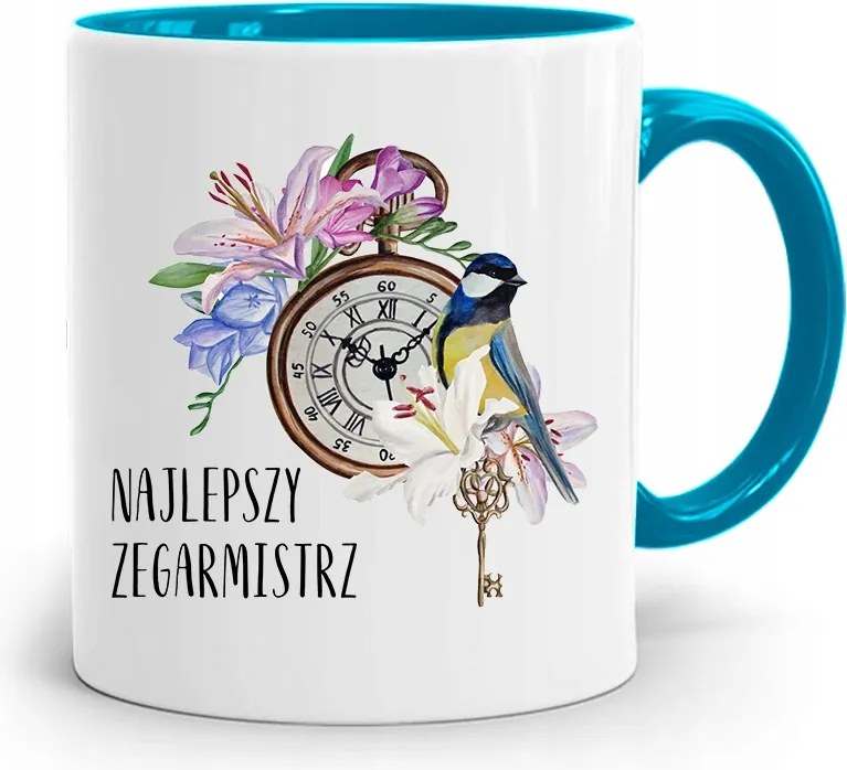 Kék Bögre Óramesternek A Legjobb Ajándék fényképes nyomtatással