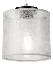 Kábeles függőlámpa ROSA 1xE27/60W/230V fekete/szürke