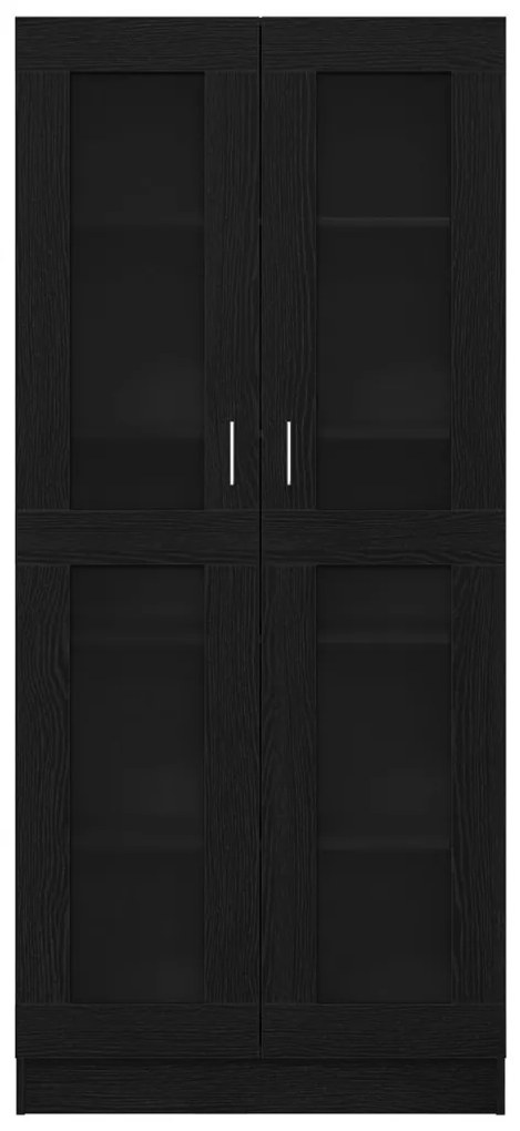Könyvespolcok 2 db Fekete tölgyből 82,5x30,5x185 cm Műszaki fa