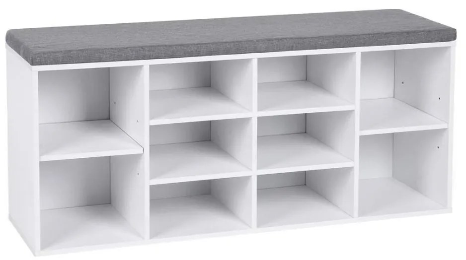 VOREN cipős szekrény fehér/szürke