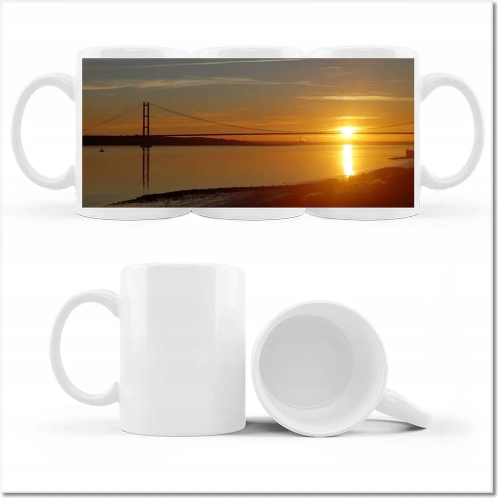 Fényképes bögre Függő híd naplementekor