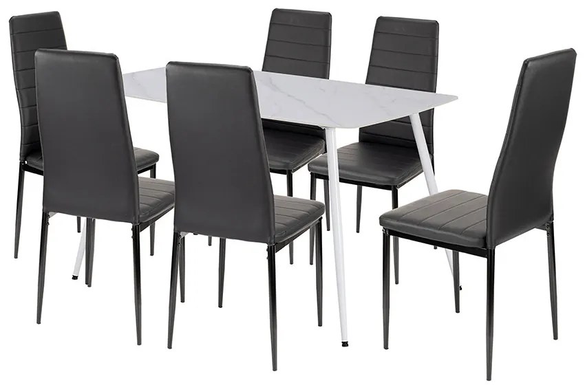 Jenna 6+1 étkező garnitúra fekete