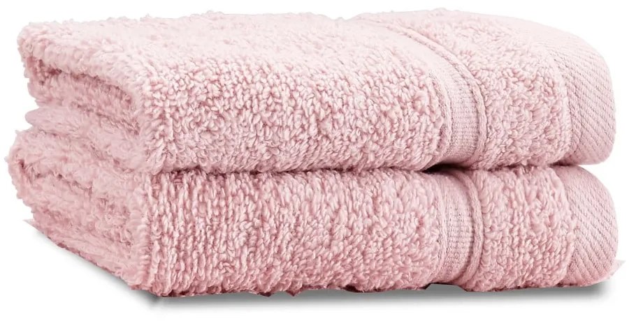 Világos rózsaszín frottír pamut törölköző szett 2 db-os 30x30 cm Zero Twist – Catherine Lansfield