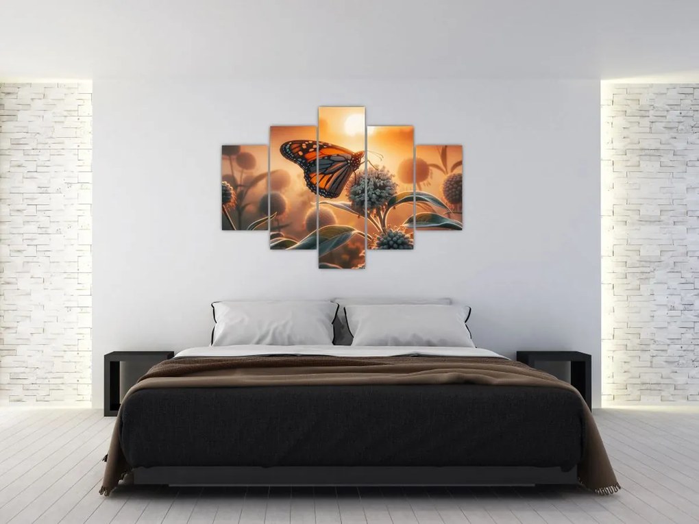 Kép – Pillangó a lenyugvó napban (150x105 cm)
