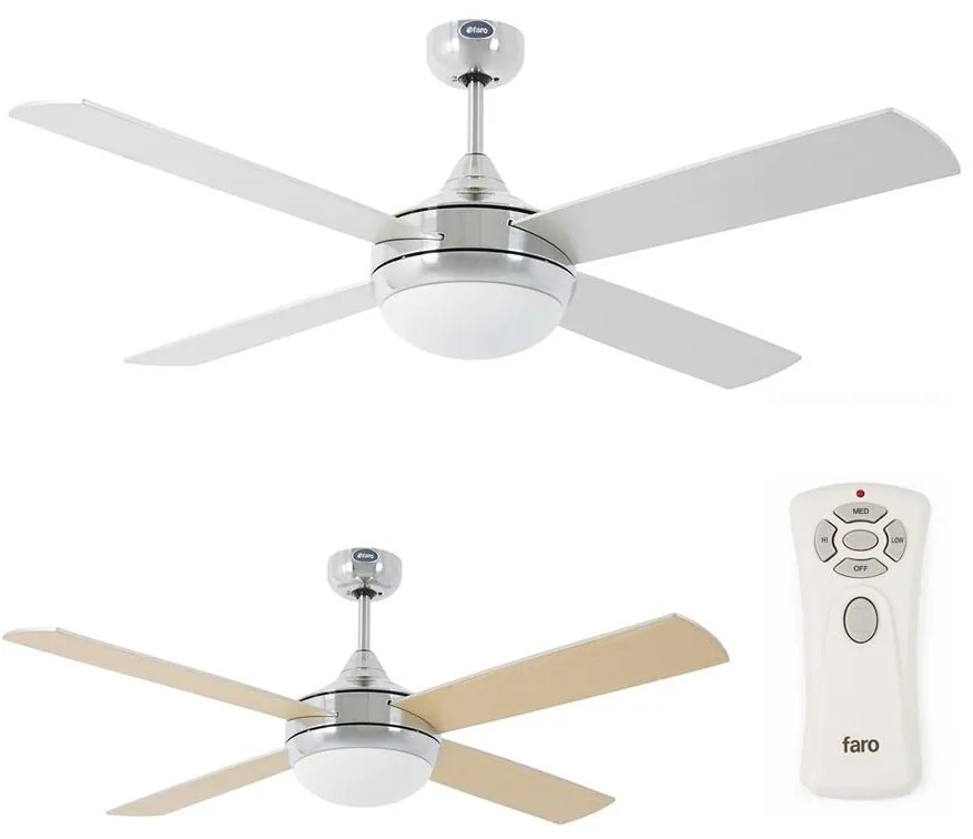 FARO Barcelona FARO 33701 - Mennyezeti ventilátor ICARIA távirányítóval 2xE27/20W/230V szürke FA33701