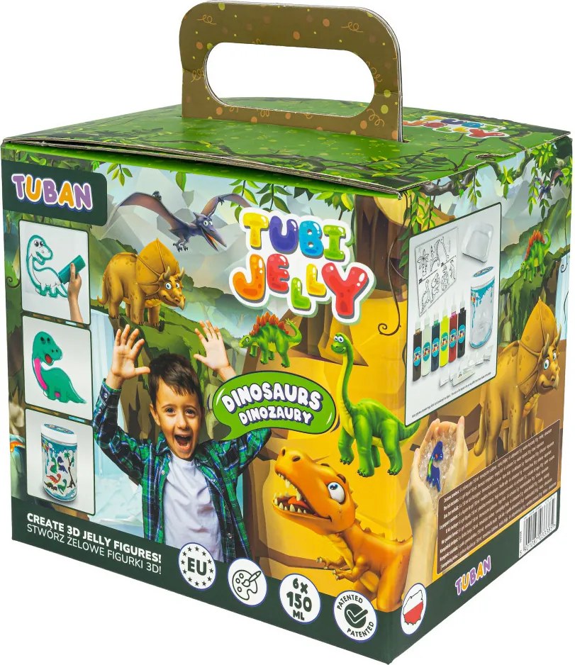 Tubi Jelly készlet 6 színnel és mini akváriummal – Dinoszauruszok