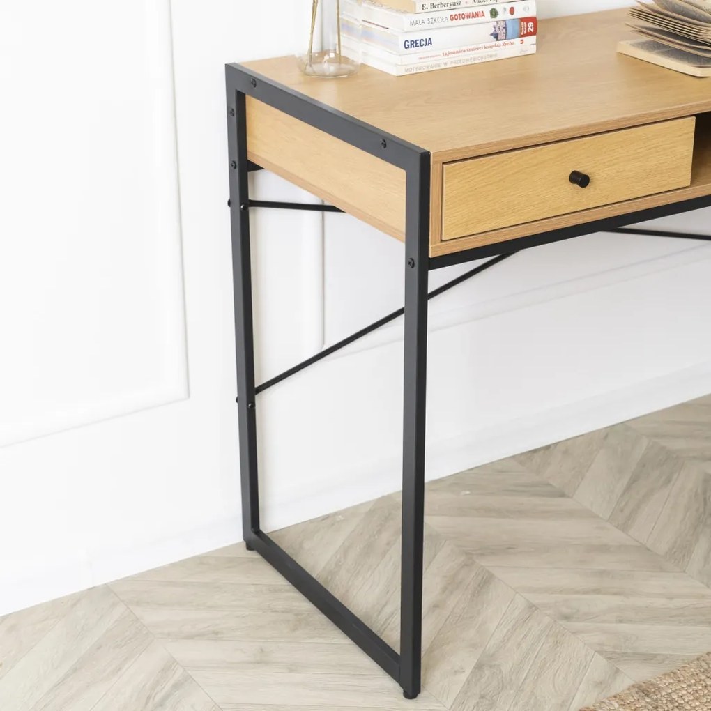REX 2 asztal 180-240 cm, fehér márvány/tölgy P3