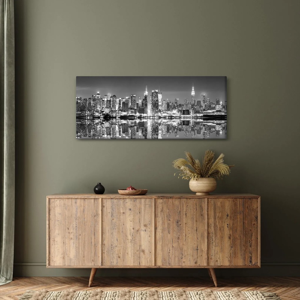 Kép - New York, fekete-fehér (120x50 cm)
