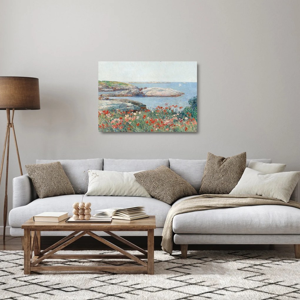 Üveg kép - Childe Hassam, Poppies, Isles of Shoals, reprodukciók (70x50 cm)