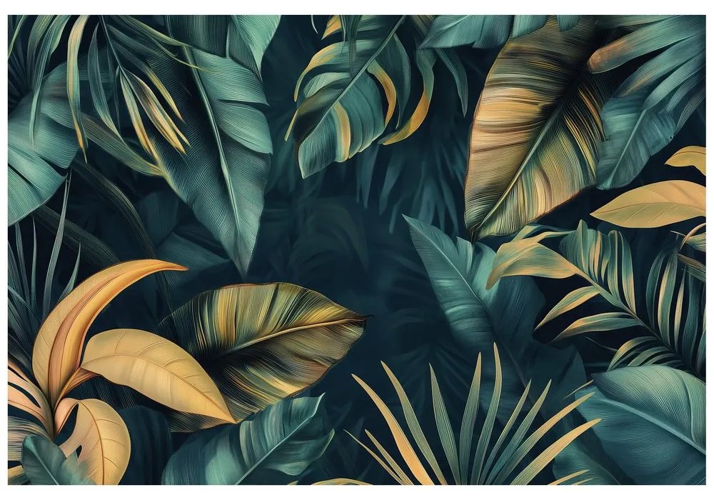 Tapéta pálma- és banánlevelek