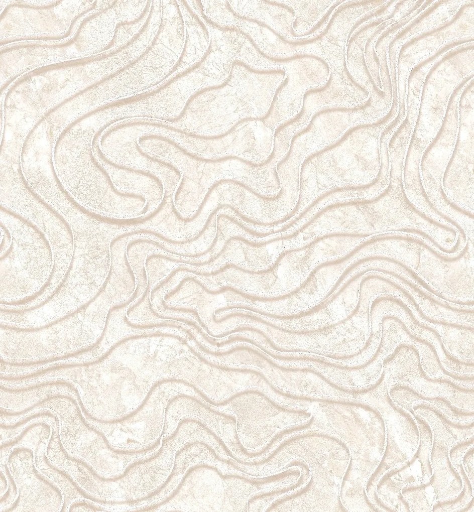Vinyl tapéta flizelin utánzat szabálytalan hullámok csillámokkal