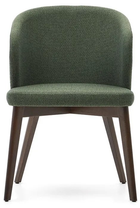Sötétzöld kárpitozott étkezőfotel Darice – Kave Home
