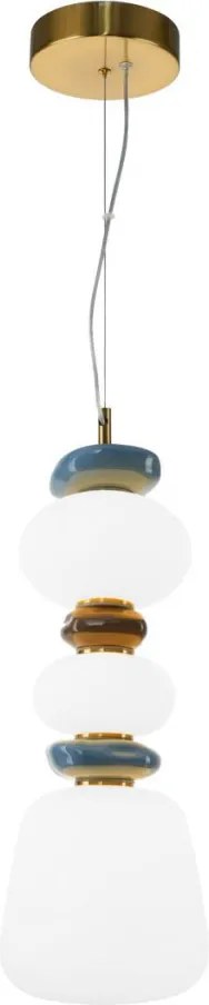 ITALUX PND-94981V-3B-GD EVANS Modern Led Függesztett Lámpa Opál, Átlátszó, Arany LED IP20