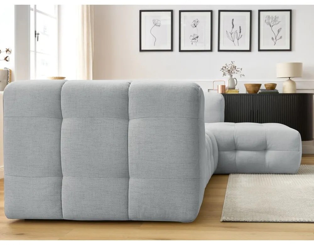 Világosszürke sarokkanapé (jobb oldali) Cloud – Bobochic Paris