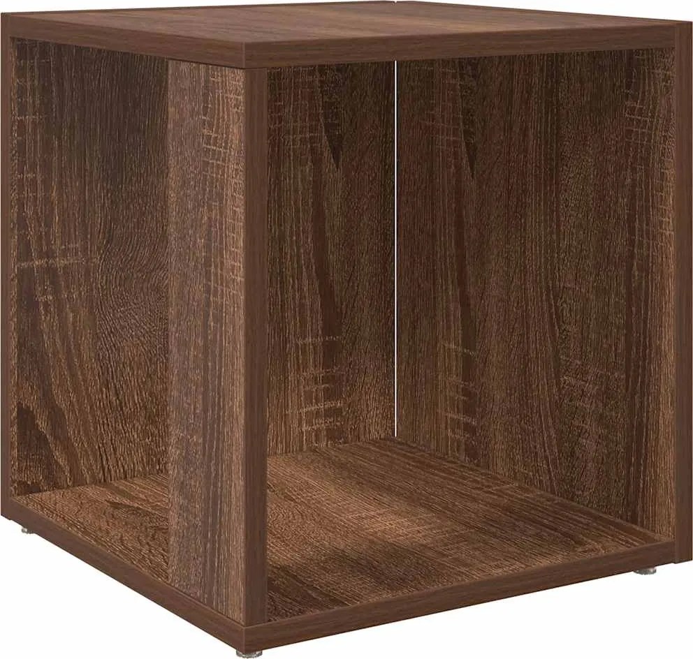 vidaXL barna tölgy színű szerelt fa kisasztal 33 x 33 x 34,5 cm