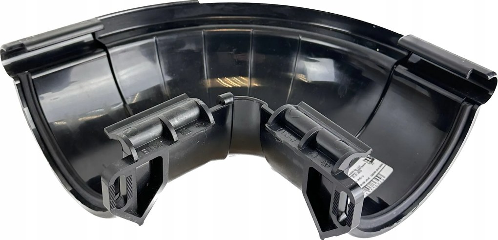 Kültéri sarok 90-150°-os szög ereszcsatornához 130mm Galeco Pvc fekete Ral 9005
