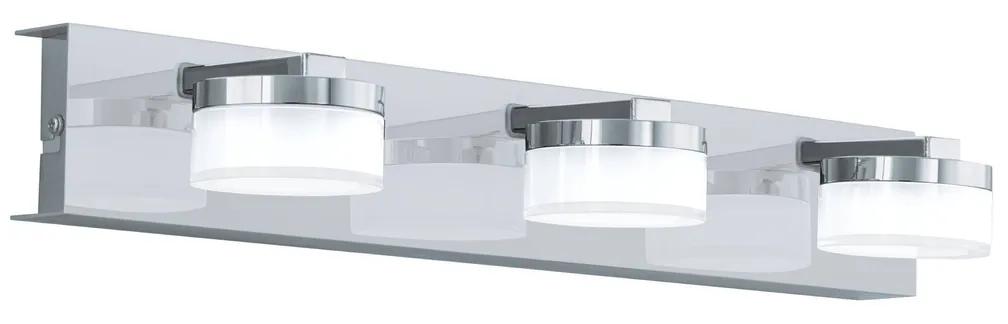 Eglo 96543 Romendo 1 fürdőszobai fali lámpa, króm, 1710 lm, 3000K melegfehér, beépített LED, 3x7,2W, IP44