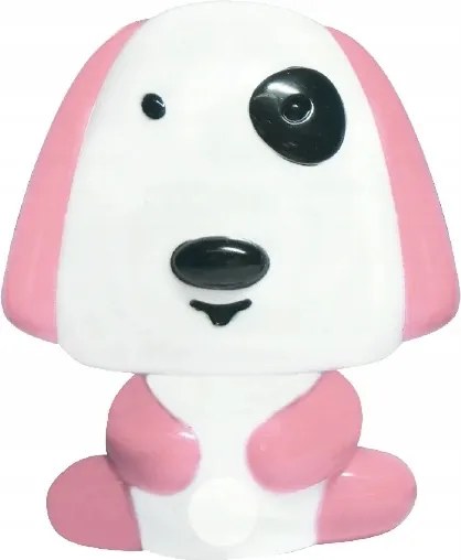 Led gyerek éjjeli lámpa aljzathoz kapcsolóval Pejsek 0.4W/230V/6000K, piros