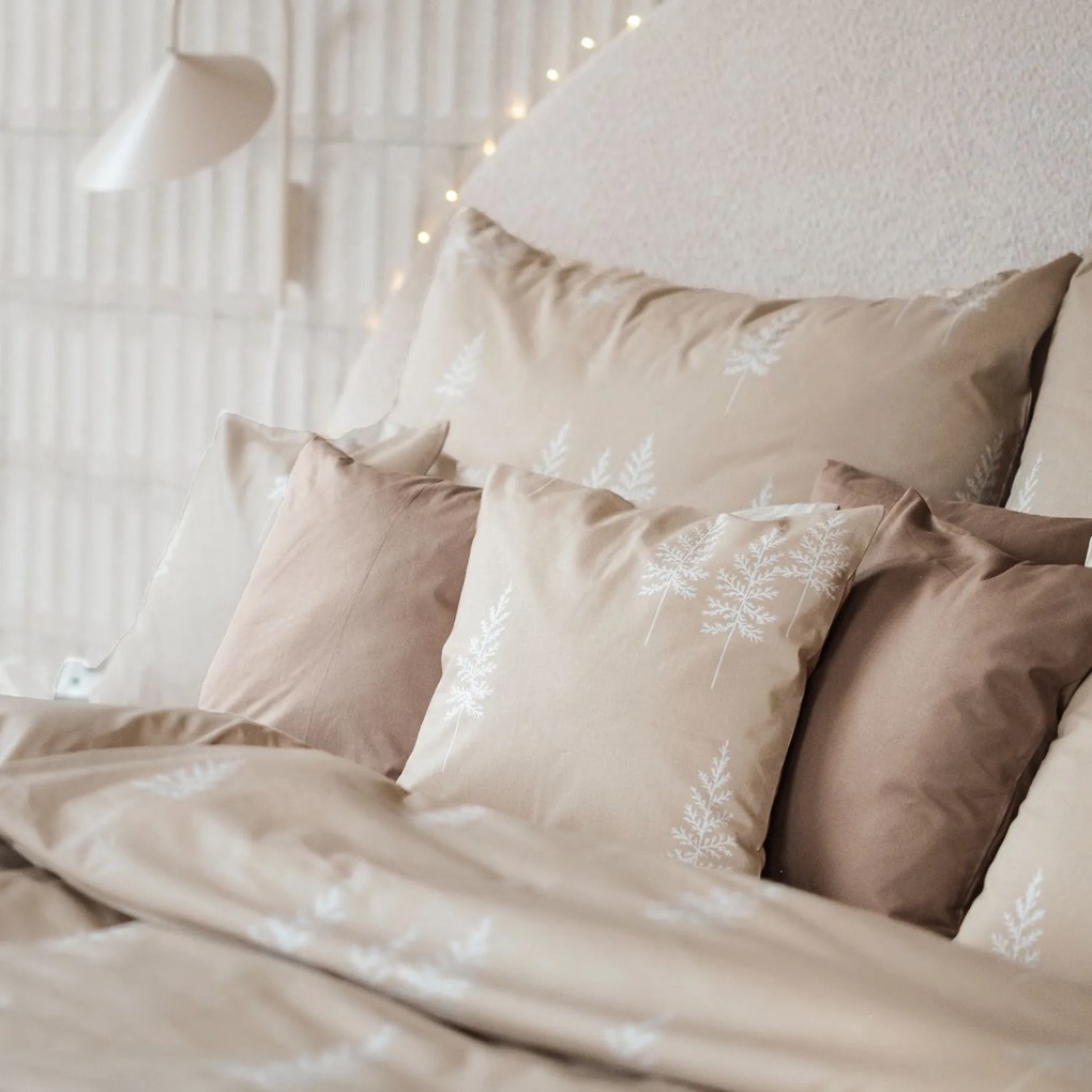 Goldea pamut ágyneműhuzat - északi fenyők 240 x 220 és 2db 70 x 90 cm