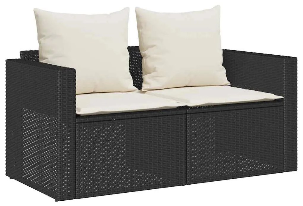 5 részes polyrattan kerti kanapé garnitúra párnákkal stackable