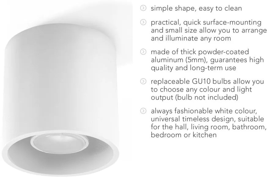 Roda fehér mennyezeti lámpa - Sollux