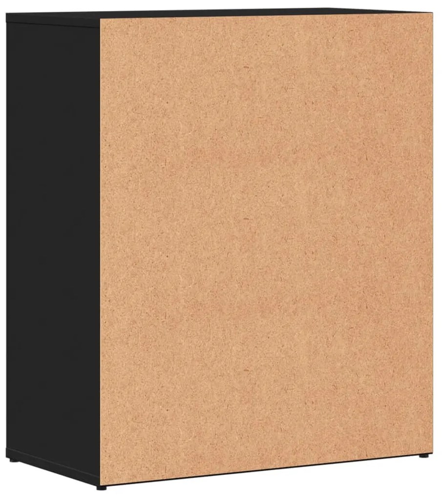 vidaXL 2 db fekete szerelt fa tálalószekrény 60 x 31 x 70 cm