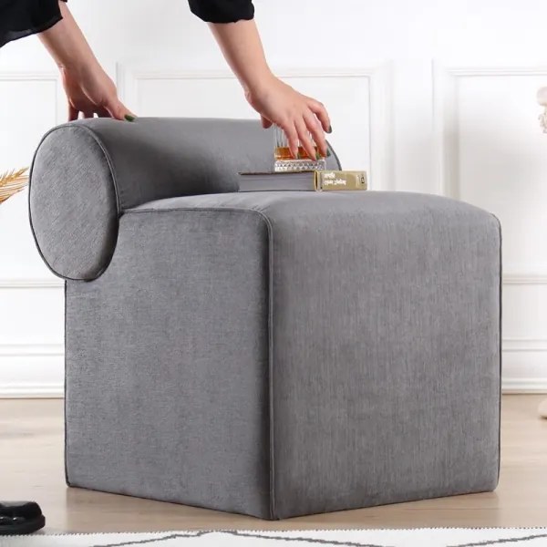 TIKI puff 47x45 cm szürke