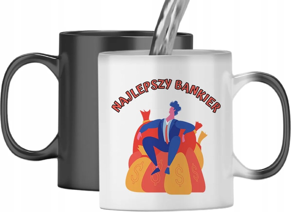 Mágikus Bögre Bankároknak Színváltós Nyomtatott Fényképpel