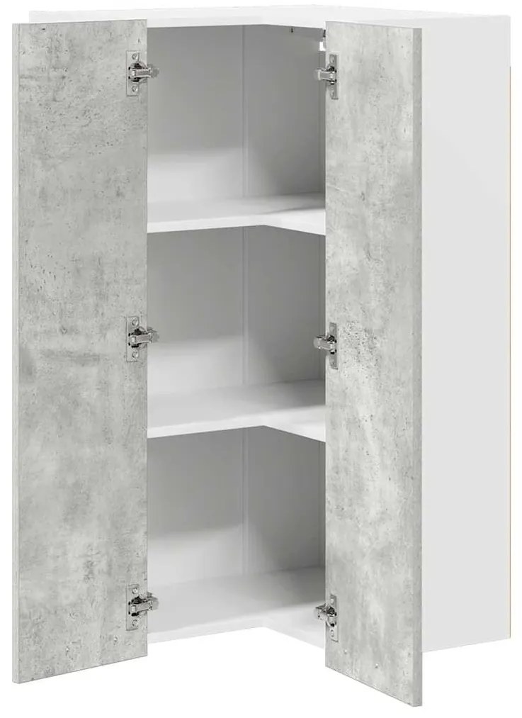 Függő szekrény Riga Beton szürke és fehér 57 x 57 x 100 cm