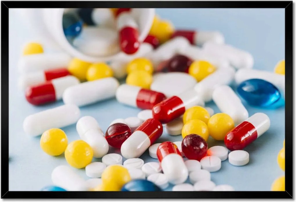 Poszterek keretben 60x40 Szórható tabletták