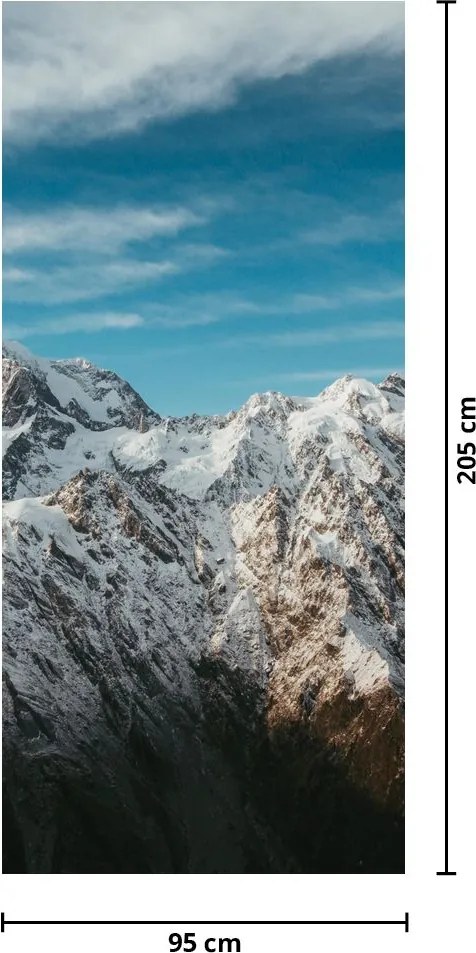 Fotótapéta ajtóra - Havas csúcsok (95x205cm)
