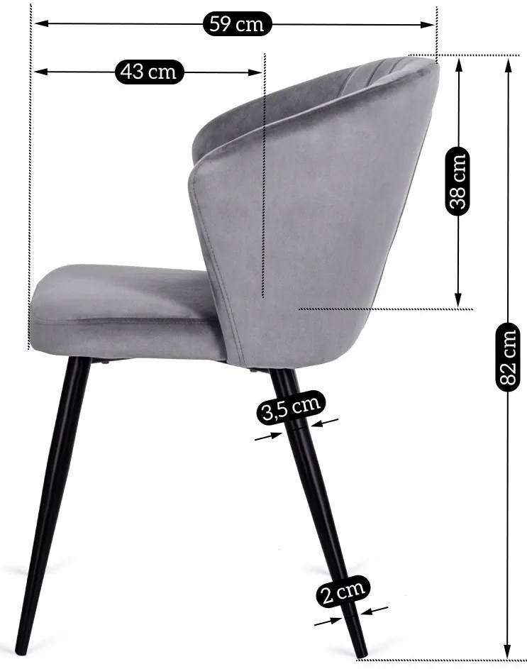 Szürke Bársony Étrkezőszék GENT