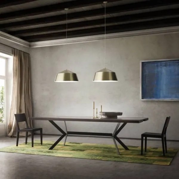 Redo 01-1102 - Csillár zsinóron AYLA 1xE27/42W/230V átm. 56 cm arany