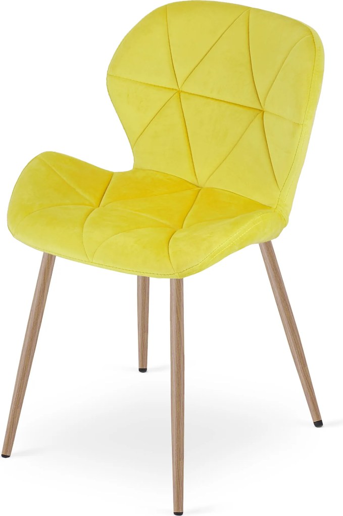 Étkezőszék MANGO VELVET, sárga