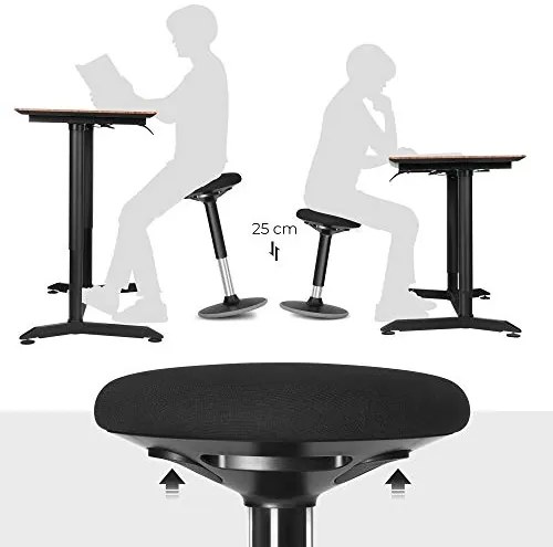Irodai szék, ergonomikus szék, 56-81 cm magasságban állítható, fekete